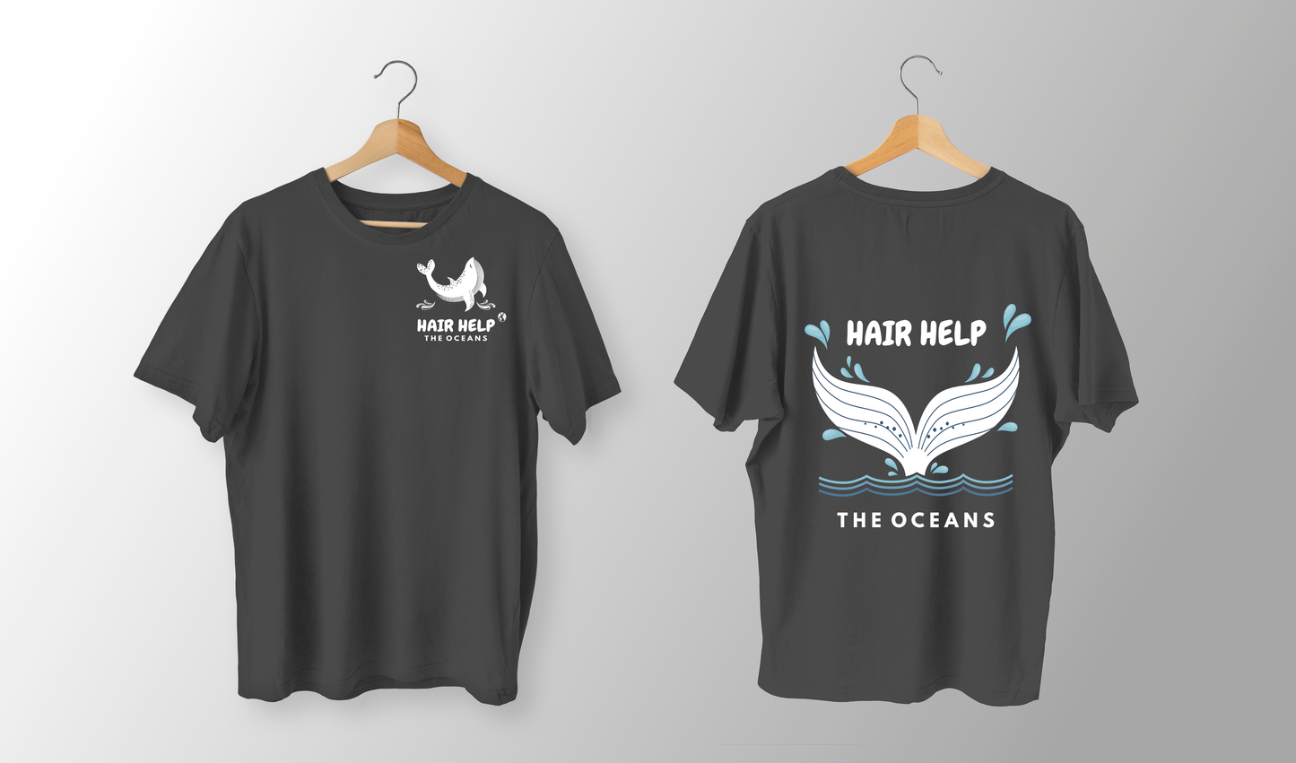 blondierabweisendes T-Shirt HAIR HELP the Oceans - Design Flosse